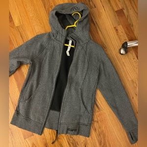 Lulu lemon gray scuba zip sweatshirt